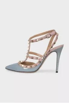 Blue Rockstud Shoes