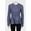 Blue lambskin jacket