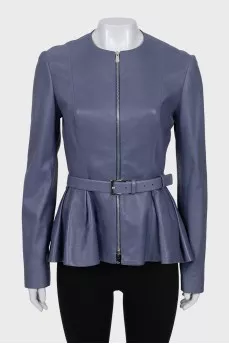 Blue lambskin jacket