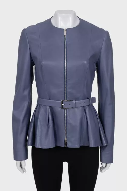 Blue lambskin jacket