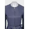 Blue lambskin jacket