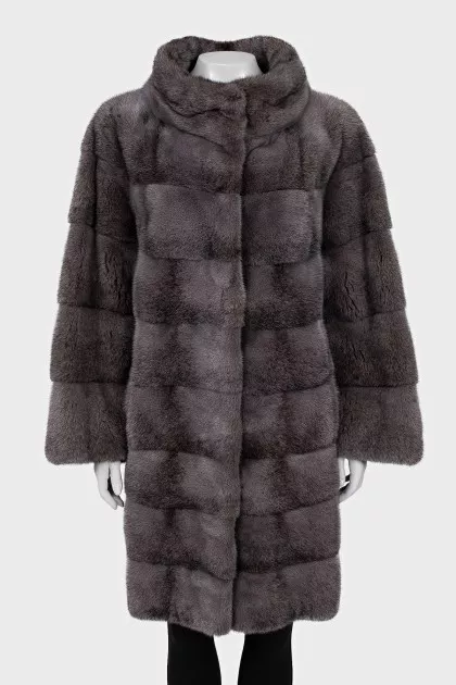Blue mink coat
