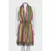 Striped silk pareo