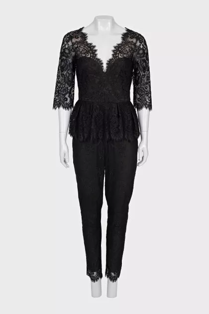 Lace V-neck jumpsuit