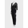 Lace V-neck jumpsuit
