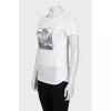 Beige asymmetrical T-shirt