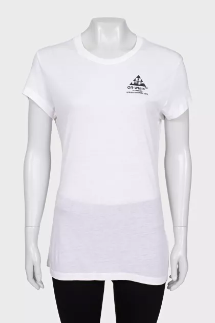 Long T-shirt with print on the back