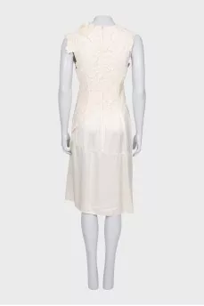 White cocktail dress with lace