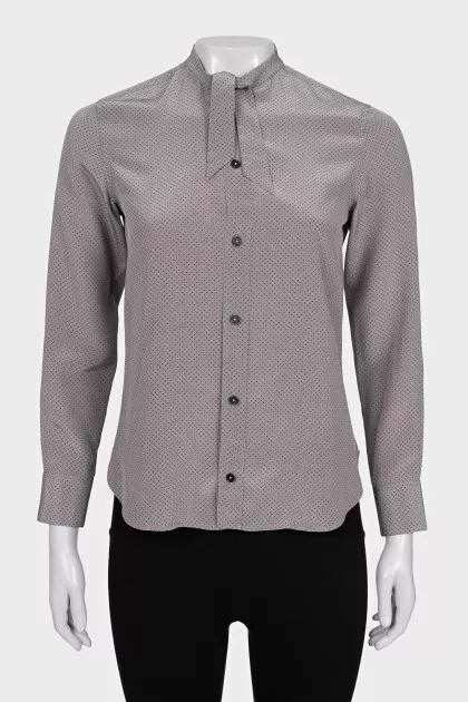 Straight-cut blouse with a small print