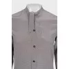 Straight-cut blouse with a small print