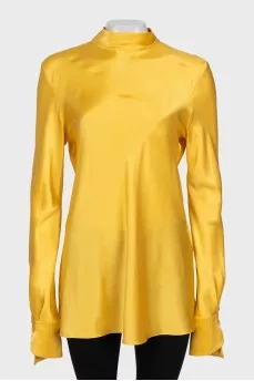 Silk blouse with ties at the back