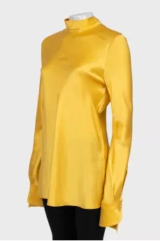 Silk blouse with ties at the back