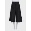 Black high-waisted Bermuda shorts
