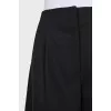 Black high-waisted Bermuda shorts