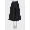 Black high-waisted Bermuda shorts