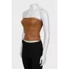 Brown corset top