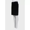 Black wool skirt with tag