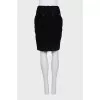 Black wool skirt with tag