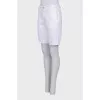 White straight shorts