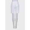White straight shorts