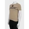 Short sleeve cashmere knit sweater