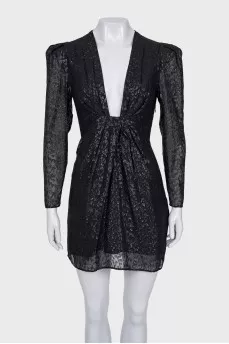V-neck cocktail dress