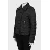 Fitted jacket with diagonal fastening