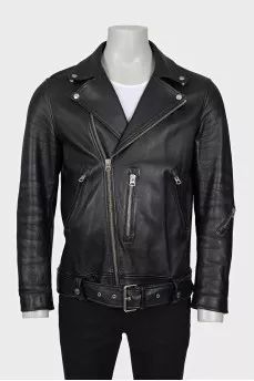 Men's black lambskin jacket