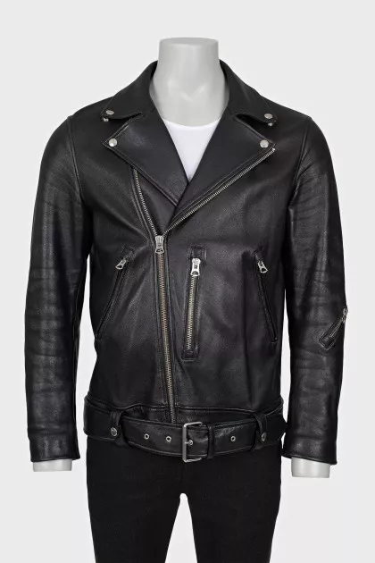 Men's black lambskin jacket