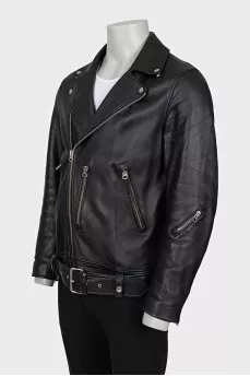 Men's black lambskin jacket