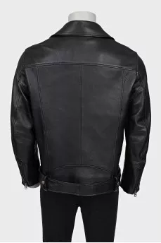 Men's black lambskin jacket