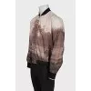 Men's printed zip-up bomber jacket