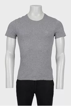 Men's gray T-shirt with logo
