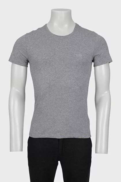 Men's gray T-shirt with logo