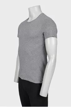 Men's gray T-shirt with logo