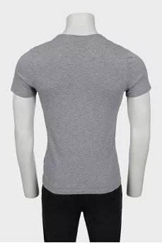 Men's gray T-shirt with logo