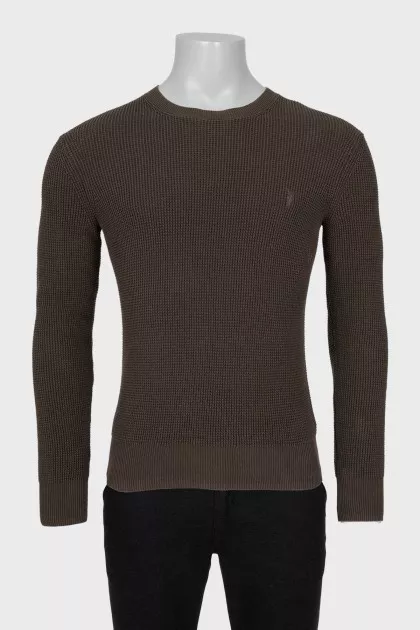 Men's textured knit jumper