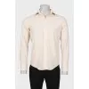 Men's yellow shirt with brand logo