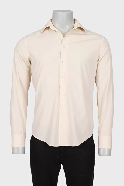 Men's yellow shirt with brand logo