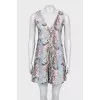 Blue dress with floral print