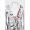 Blue dress with floral print