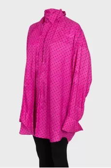 Блуза oversize в принт горох