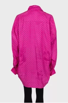 Блуза oversize в принт горох