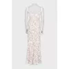 White evening dress with lace