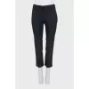 Black cropped low-rise trousers