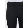Black cropped low-rise trousers