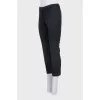 Black cropped low-rise trousers