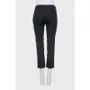 Black cropped low-rise trousers