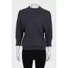 Cashmere jumper with 3/4 sleeves