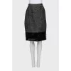 Skirt with a glossy bottom
